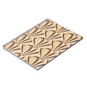 Carnet Echelles Art Déco : Glamour d'or géométrique (Côté gauche)