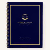 Carnet Échelles de justice professionnelles en or pour av (Devant)