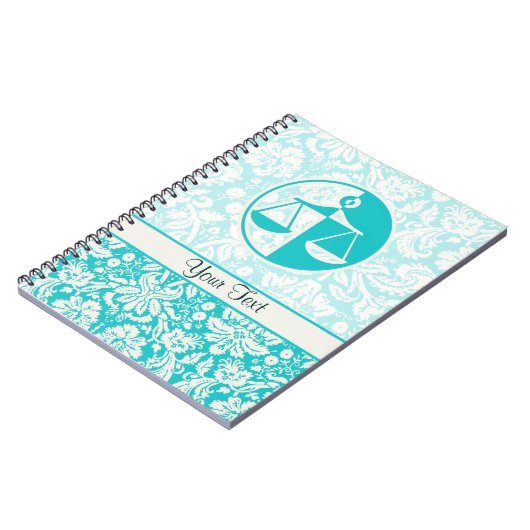 Carnet Échelles de justice turquoises (Côté gauche)