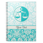 Carnet Échelles de justice turquoises (Devant)