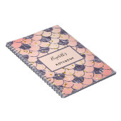 Carnet Échelles de sirène pêche rose pourpre (Côté Droit)