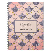 Carnet Échelles de sirène pêche rose pourpre (Devant)