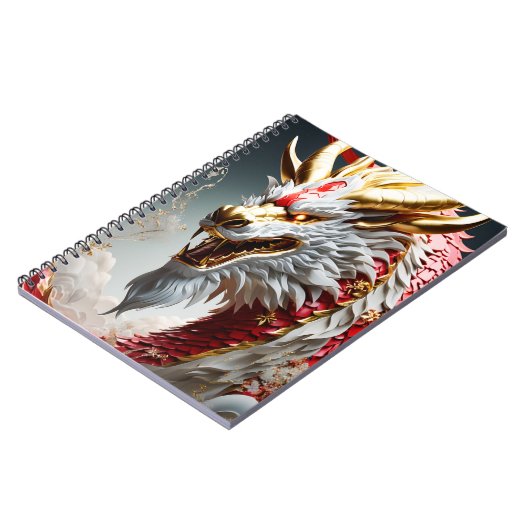 Carnet Échelles rouge blanc et or (Côté gauche)