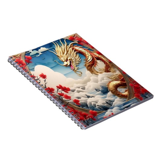 Carnet Échelles rouge bleu et or (Côté Droit)