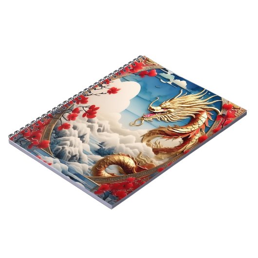 Carnet Échelles rouge bleu et or (Côté gauche)