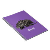 Carnet Echidna mignonne avec dessin animé d'abeille (Côté Droit)