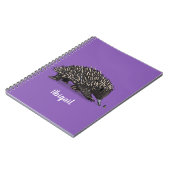 Carnet Echidna mignonne avec dessin animé d'abeille (Côté gauche)