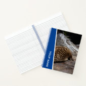 Carnet Echidné Australie Animal Mignon Piquant, Bleu (Intérieur)