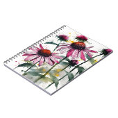 Carnet Echinacea - Fleurs aquarelle (Côté gauche)
