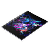 Carnet Éclaboussure de couleur astronaute spatial étoilé (Côté gauche)