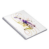 Carnet éclaboussure de musique colorée (Côté Droit)