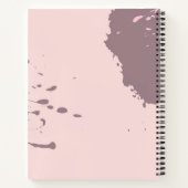 Carnet Éclaboussure de peinture abstraite beige pêche (Dos)