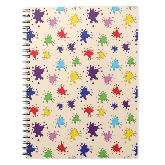 Carnet Éclaboussure d'encre colorée éclaboussure de peint (Devant)