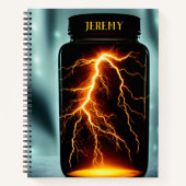 Carnet Éclair Dans Un Art numérique À Bouteille Personnal (Devant)