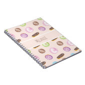 Carnet Éclairs à l'aquarelle Donuts Amusant Caprice Sucré (Côté Droit)