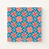 Carnet Eclectique Boho Rouge Turquoise Carreaux Bullet Jo (Dos)