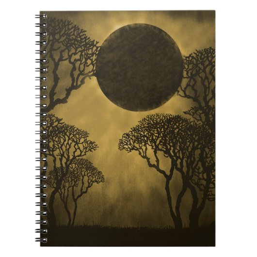 Carnet Eclipse Forêt Noire, Or (Devant)