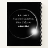 Carnet Éclipse solaire double date 2024 et 2017 (Dos)