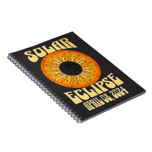 Carnet Éclipse solaire rétro Total 8 avril 2024 (Côté Droit)