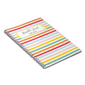 Carnet école coloré rainbow strié (Côté Droit)