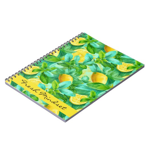 Carnet École d'aquarelle aux citrons frais (Côté gauche)