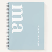 Carnet École de monogramme bleu mûre (Devant)