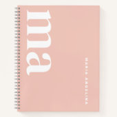Carnet Ecole de Monogramme rose Fille (Devant)