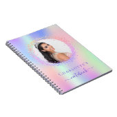 Carnet École de photographie violet rose holographique (Côté Droit)