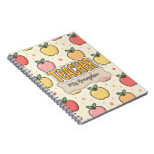 Carnet École de professeur jaune motif de pomme (Côté Droit)