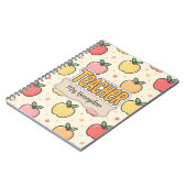Carnet École de professeur jaune motif de pomme (Côté gauche)