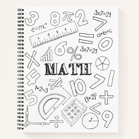 Carnet École Math Enseignant Doodle Math Art Coloriage Éc (Devant)