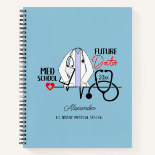 Carnet École Médicale Futur Docteur Nom Année Housse