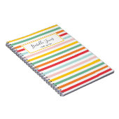 Carnet école personnalisée avec bande arc-en-ciel (Côté Droit)