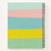 Carnet Ecole personnalisée couleur douce Pastel Stripes (Dos)