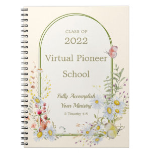 Carnet École pionnière JW 2022 - cadre floral