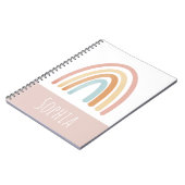 Carnet École pour enfants Boho et Pink Rainbow (Côté gauche)