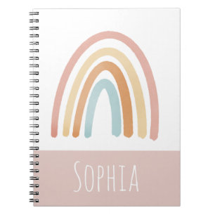 Carnet École pour enfants Boho et Pink Rainbow