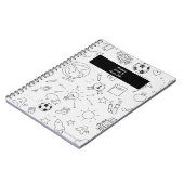 Carnet École Primaire Personnalisé Blanc & Noir (Côté gauche)