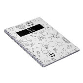 Carnet École primaire personnalisée blanc et noir (Côté Droit)