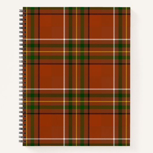 Carnet Écossais Brun Terreux  (Devant)