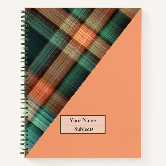 Carnet écossais orange (Devant)