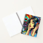 Carnet Écouter de la musique sur les écouteurs Psychédéli (Intérieur)