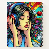 Carnet Écouter de la musique sur les écouteurs Psychédéli (Dos)