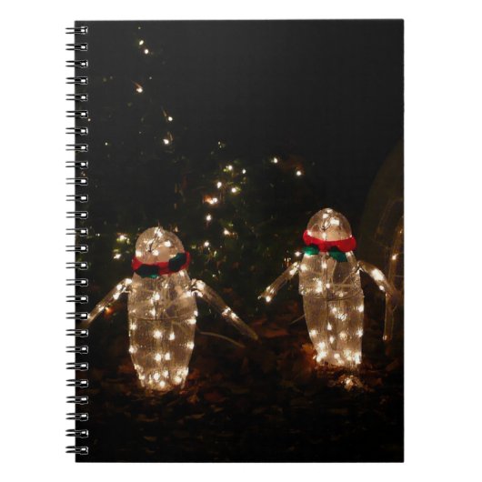 Carnet Écran de lumière des fêtes de pingouins (Devant)
