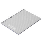 Carnet Écrans gris clair personnalisés (Côté gauche)