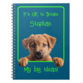 Carnet Écris ou Dessine Mon Grand Idées Chiot (Devant)