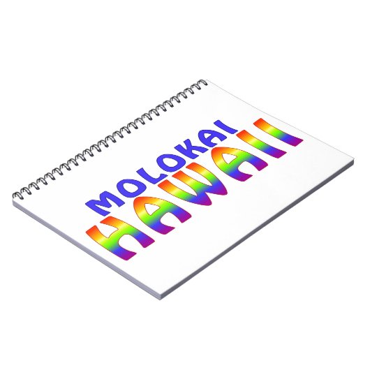 Carnet Écriture arc-en-ciel de Molokai Hawaii (Côté gauche)