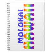 Carnet Écriture arc-en-ciel de Molokai Hawaii (Devant)