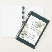 Carnet Écriture biblique Encouragement Citations Fleur bl (À l'intérieur)