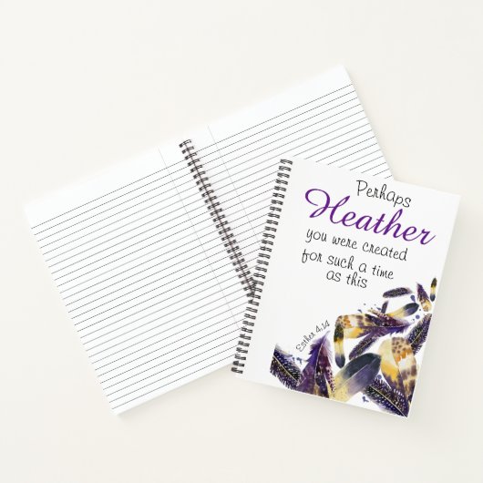 Carnet Écriture chrétienne personnalisée (Intérieur)